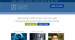 Desktop Screenshot of fieldsfamilychiro.com